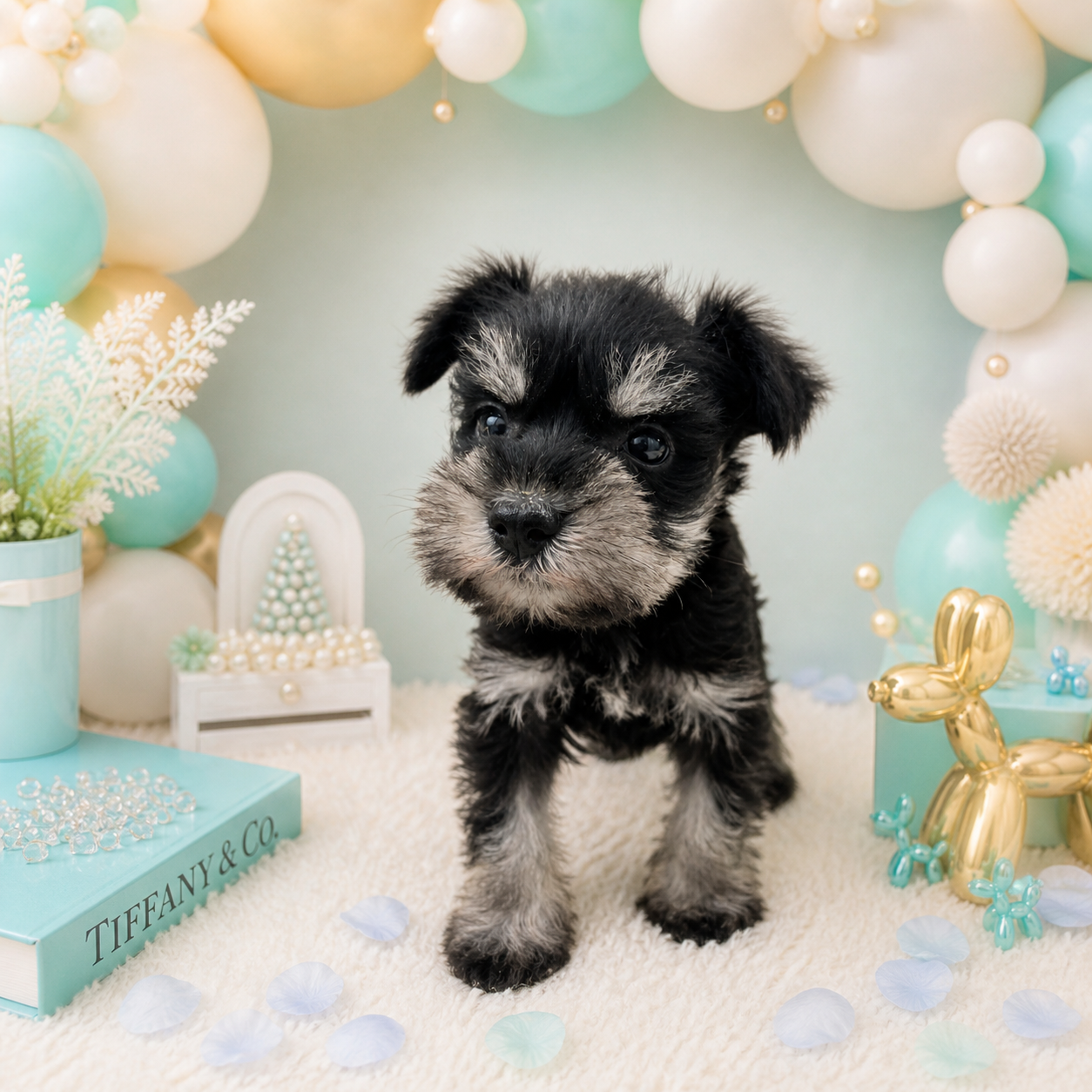 石川県のミニチュアシュナウザー (犬の家＆猫の里アミーゴ金沢有松店/2026年2月28日生まれ/女の子/ブラックシルバー)の子犬の2枚目の画像