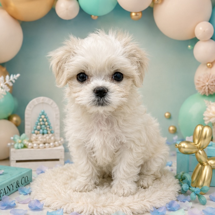 石川県のマルチーズ (犬の家＆猫の里アミーゴ金沢有松店/2026年3月15日生まれ/男の子/ホワイト)の子犬の1枚目の画像