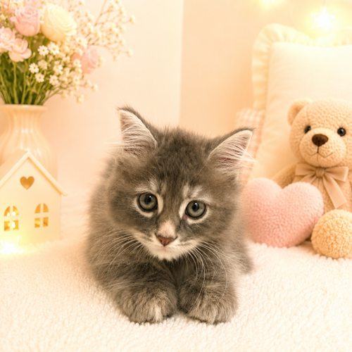 愛知県のラガマフィン (犬の家＆猫の里豊川インター店/2026年5月2日生まれ/女の子/ブルーパッチドタビー)の子猫
