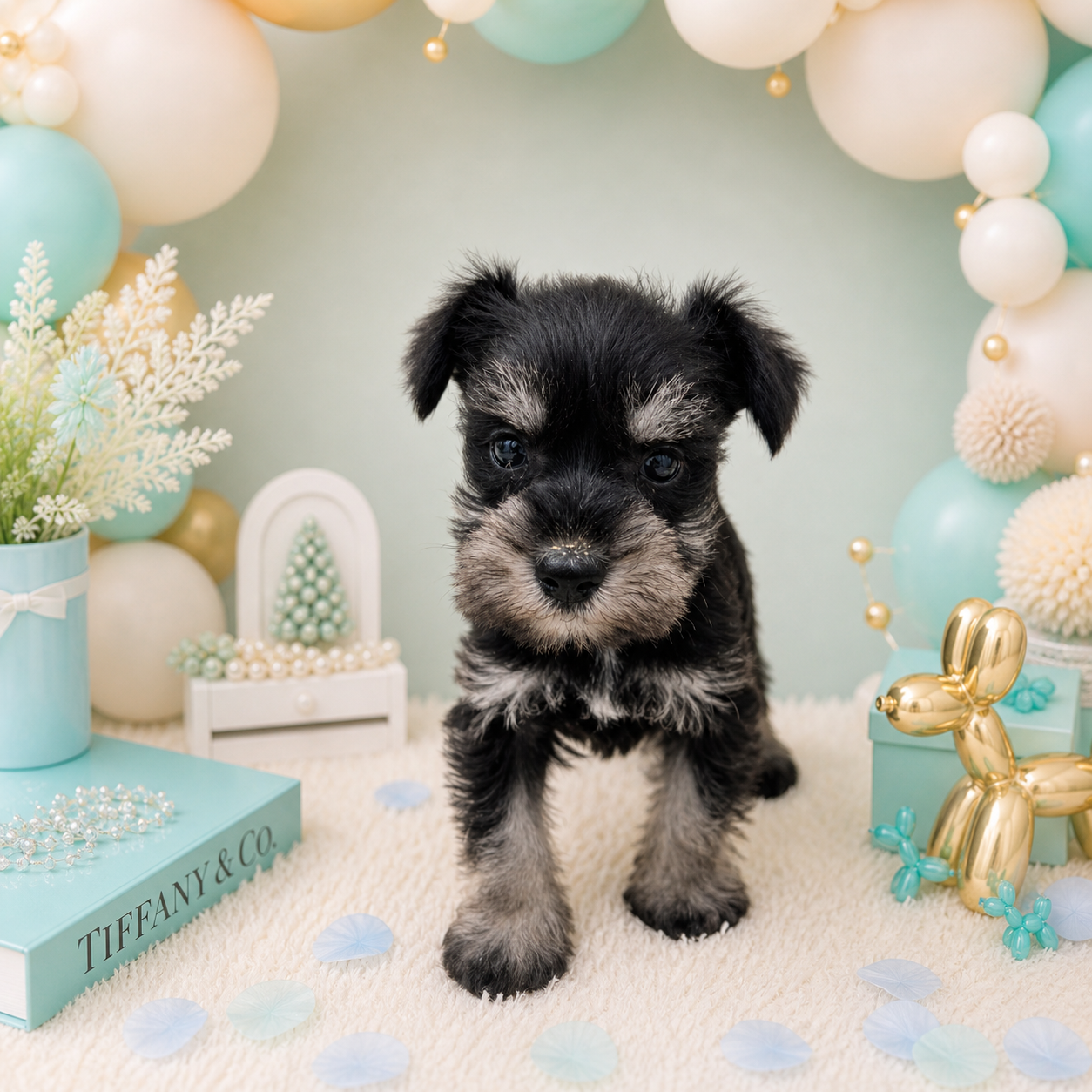 石川県のミニチュアシュナウザー (犬の家＆猫の里アミーゴ金沢有松店/2026年2月28日生まれ/女の子/ブラックシルバー)の子犬の3枚目の画像