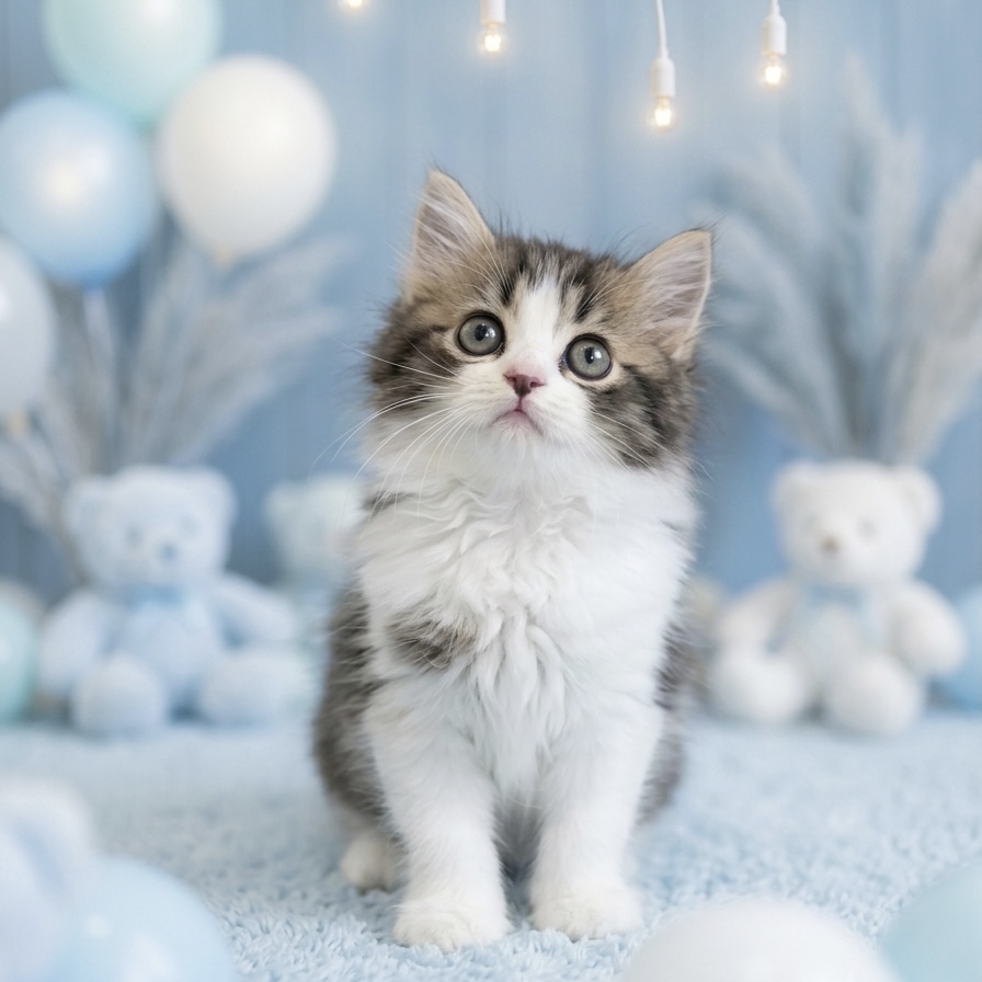 愛知県のスコティッシュフォールド (犬の家＆猫の里七宝店/2026年5月5日生まれ/男の子/ブラウンタビーホワイト)の子猫の4枚目の画像
